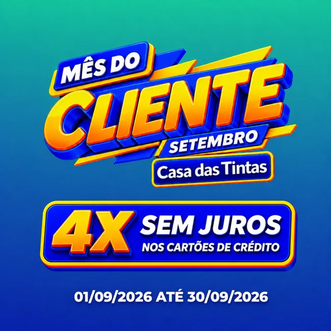 Selo 3D Mês do Cliente da Casa das Tintas
